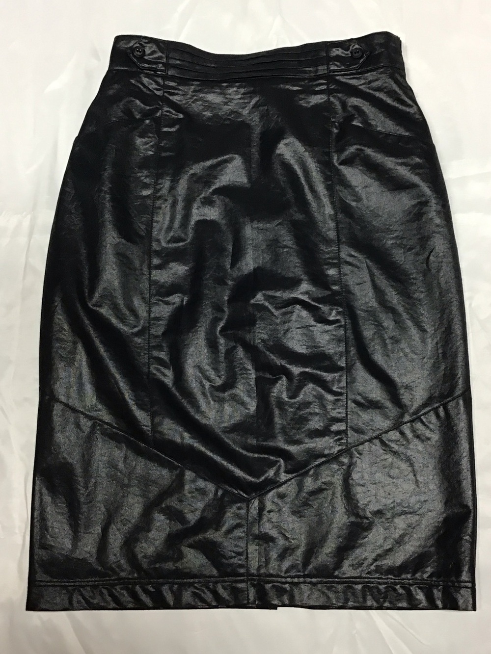 Vintage Iridescent Black Pencil Skirt